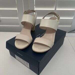 Cole Haan White Octavia Heel Sandal - Ivory - Size 7.5 - EUC